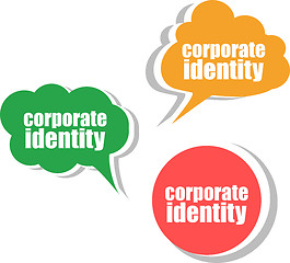 Image showing corporate identity. Set of stickers, labels, tags. Business banners, Template for infographics