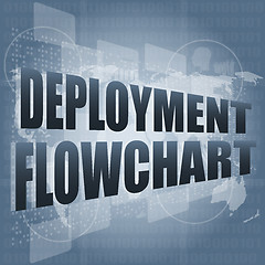 Image showing deployment flowchart on business digital touch screen