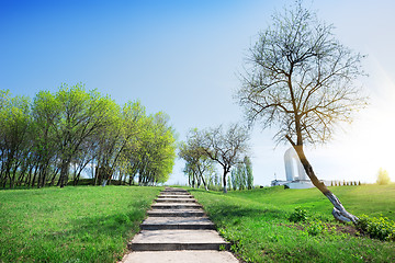 Image showing Steps in the park