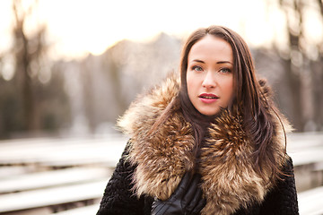 Image showing Woman in a fur coat