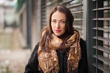 Image showing Business woman wearing scarf