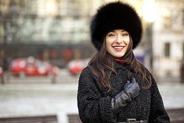 Image showing Positive winter girl