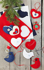 Image showing Homemade Felt Christmas Ornaments