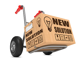 Image showing New Solution - Cardboard Box on Hand Truck.