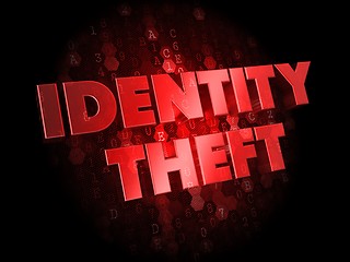 Image showing Identity Theft on Dark Digital Background.