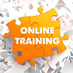 Image showing Online Training on Orange Puzzle.