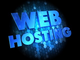 Image showing Web Hosting on Dark Digital Background.