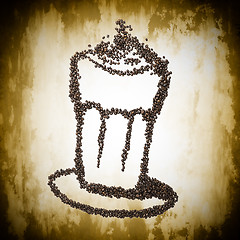 Image showing Coffee Bean Latte Macchiato