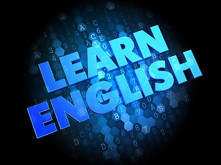Image showing Learn English on Dark Digital Background.