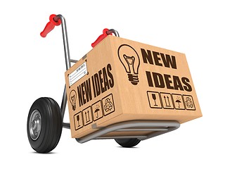 Image showing New Ideas - Cardboard Box on Hand Truck.