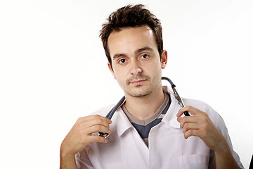 Image showing Doctor with stethoscope