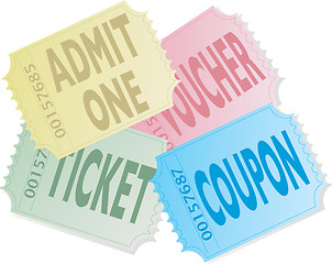 Image showing ticket pile