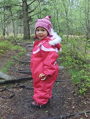 Image showing Little girl in forest 2