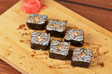 Image showing sesame sushi rolls