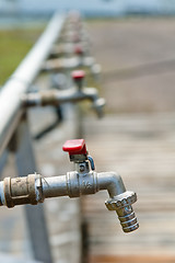 Image showing Water valves, close-up