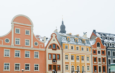 Image showing Facades of houses in Old Riga