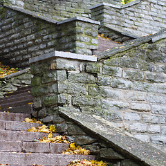 Image showing Stone staircase leading up, close-up