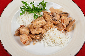 Image showing rice with meat