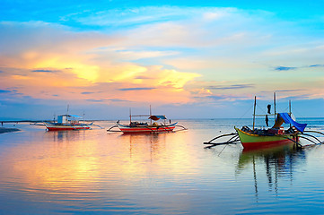 Image showing Traditional Philippines boats