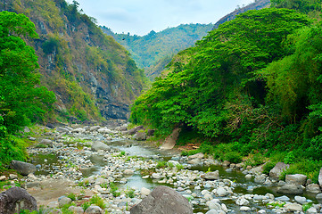 Image showing Cordillera mountains river