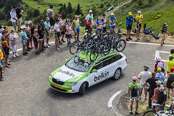 Image showing Belkin Team Technical Car in Pyrenees Mountains