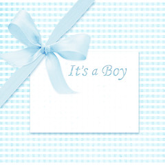 Image showing Baby boy arrival card