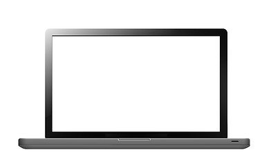 Image showing Laptop with blank screen