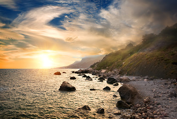 Image showing Scenic sunset at Black Sea