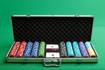 Image showing suitcase for poker