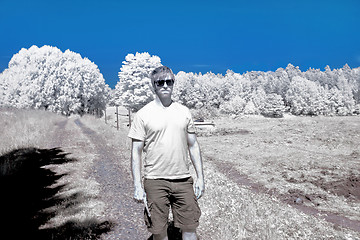 Image showing A man in Sunglasses in infrared