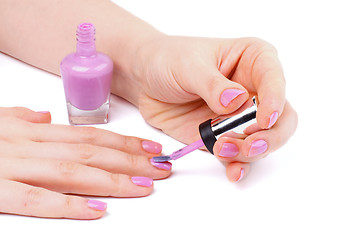 Image showing Painting Nails