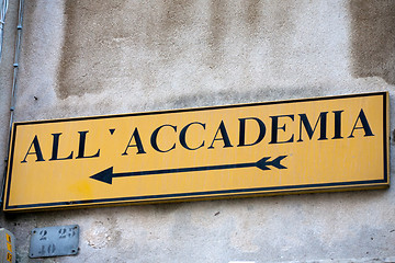 Image showing direction to academy