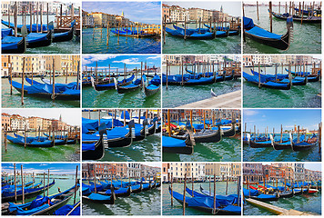 Image showing Gondolas in Venice