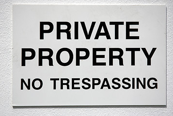 Image showing Private property