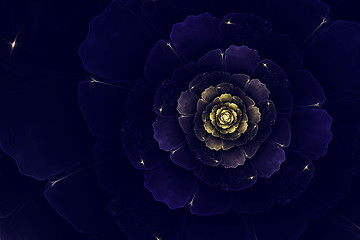 Image showing Blue fractal dahlia