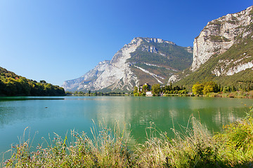 Image showing Toblino lake and castle