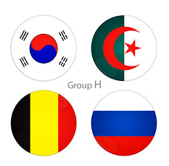 Image showing Group H - South Korea, Algeria, Belgium, Russia