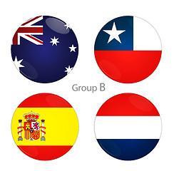 Image showing Group B - Australia, Chile, Spain, Netherlands