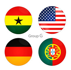 Image showing Group G -USA, Ghana, Germany, Portugal
