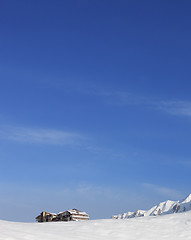 Image showing Hotel in winter mountains