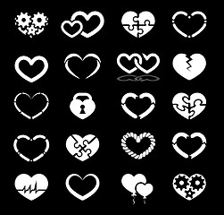 Image showing Heart icon set