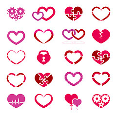Image showing Heart icon set
