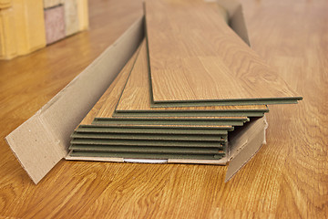 Image showing Laminated panels the color of the wood