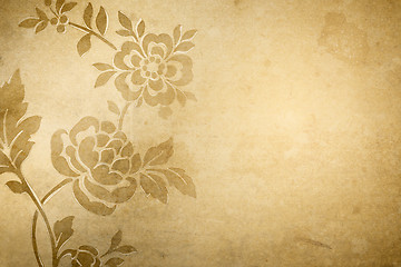 Image showing grunge flower background
