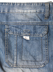 Image showing blue jeans pocket