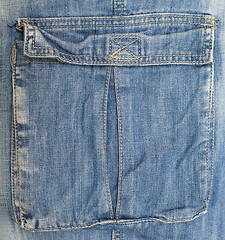 Image showing blue jeans pocket