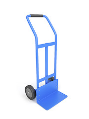 Image showing Blue hand truck