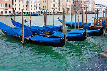 Image showing Gondolas in Venice