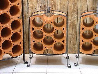 Image showing abstract wine bottle holders