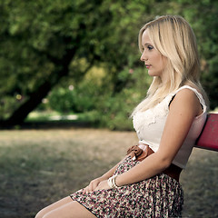 Image showing Girl in the park